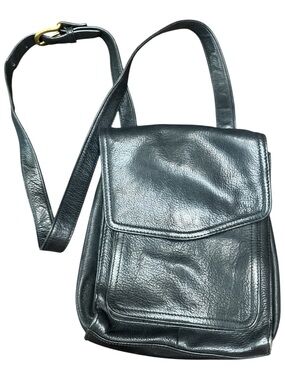 Lucky Brand Black Leather Crossbody Shoulder Bag